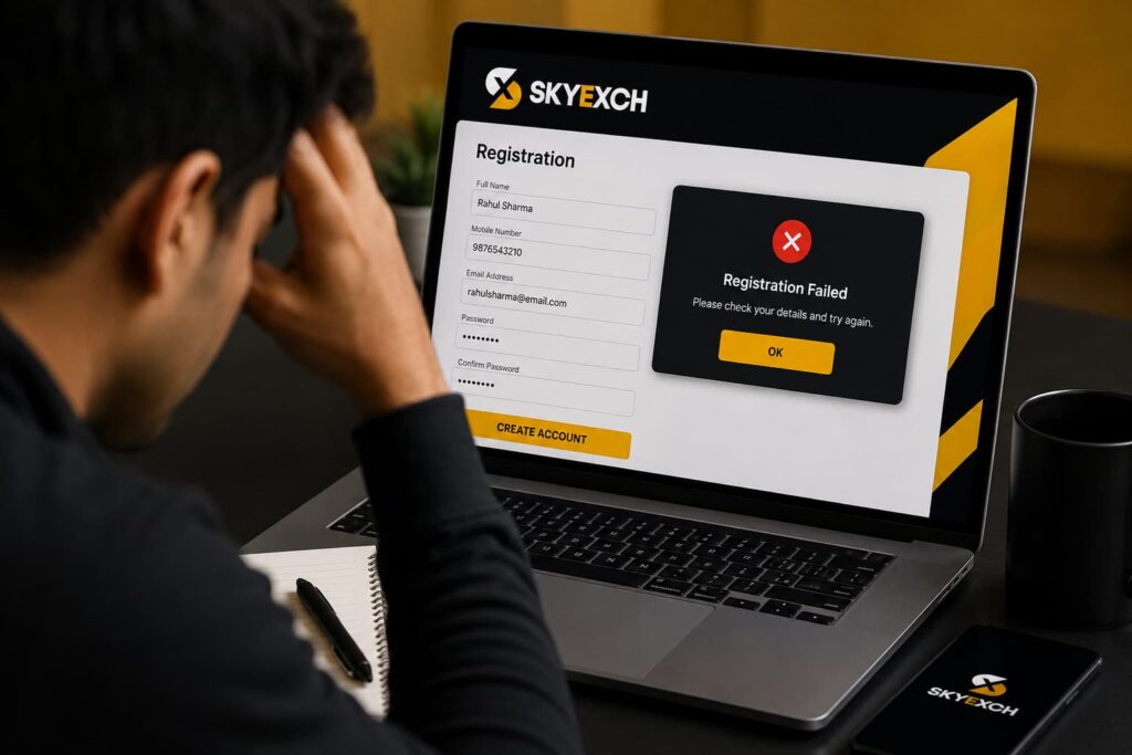 Sky Exchange common registration problems and account signup error