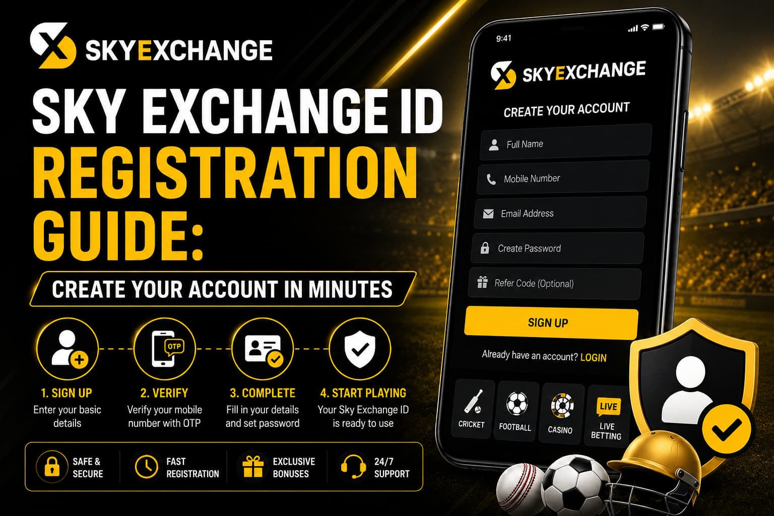 Sky Exchange ID Registration Guide to Create Your Account