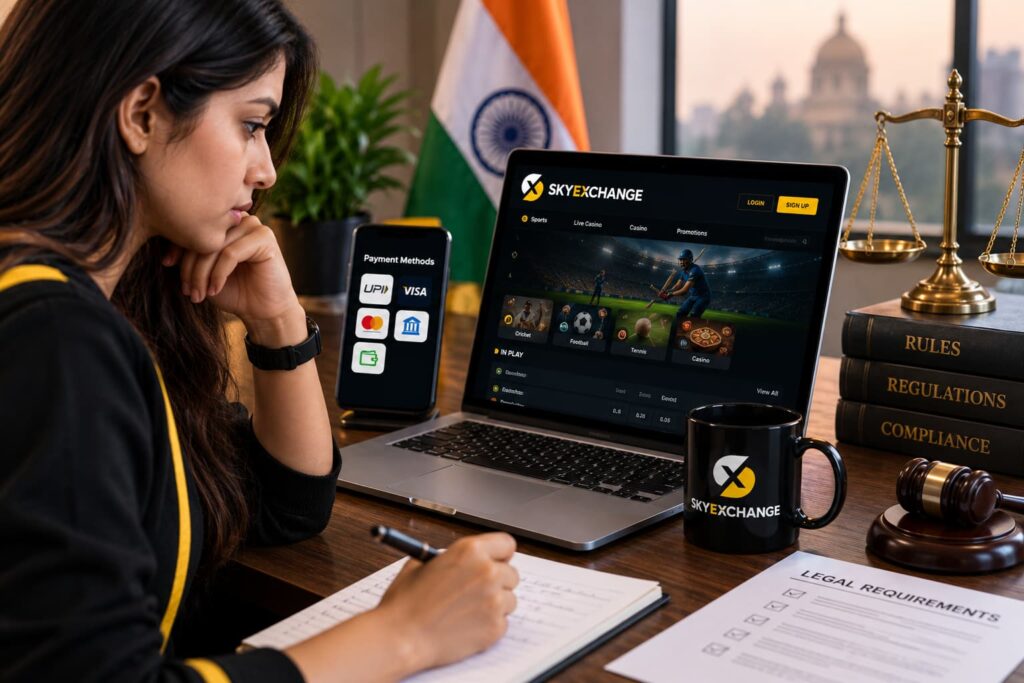 Sky Exchange Sky Exchange India User Checking Payment Methods and Legal Requirements Before Online Betting