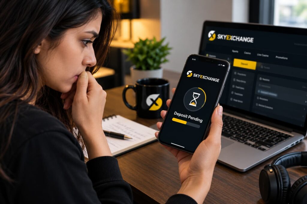 Sky Exchange Sky Exchange Deposit Pending Status Check on Mobile and Laptop